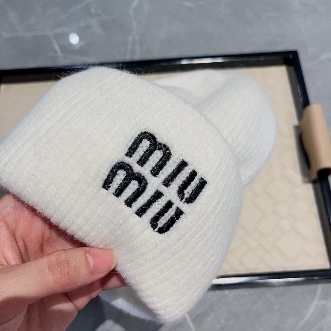 M1UM1U シンプルレターウールハット【50％割引+送料無料】