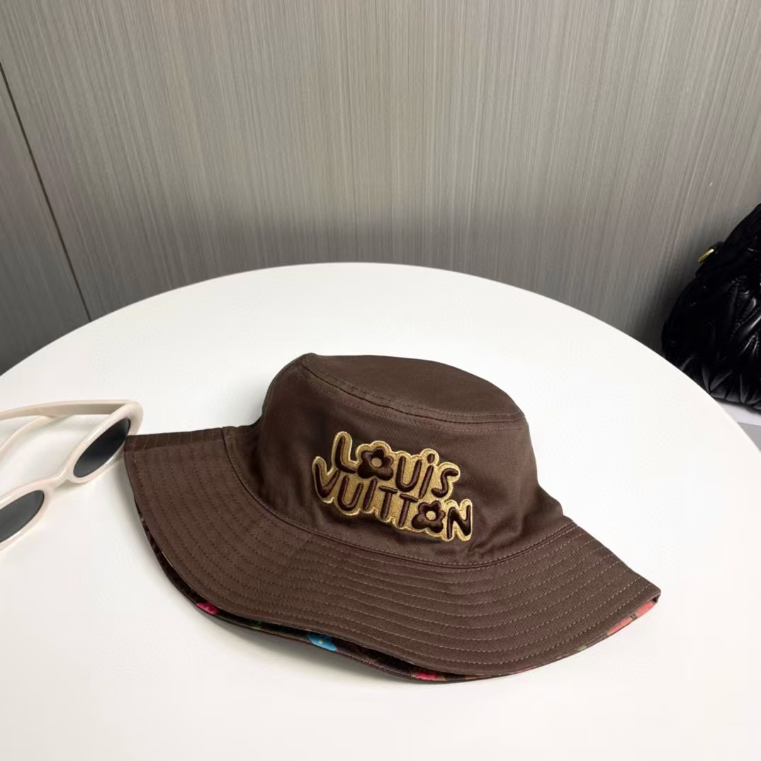 LVプリント刺繍バケットハット【50％割引+送料無料】
