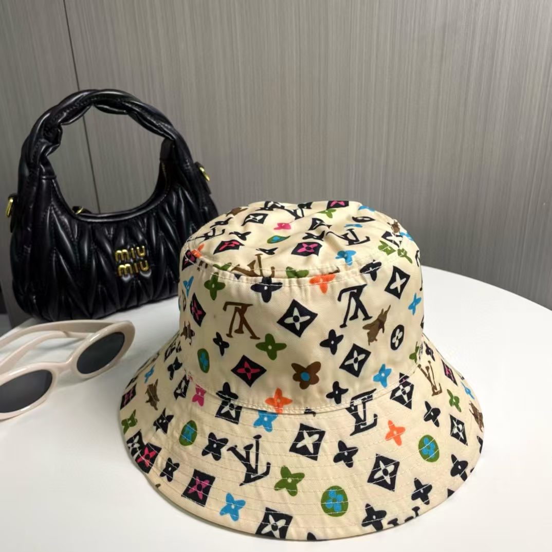 LVプリント刺繍バケットハット【50％割引+送料無料】