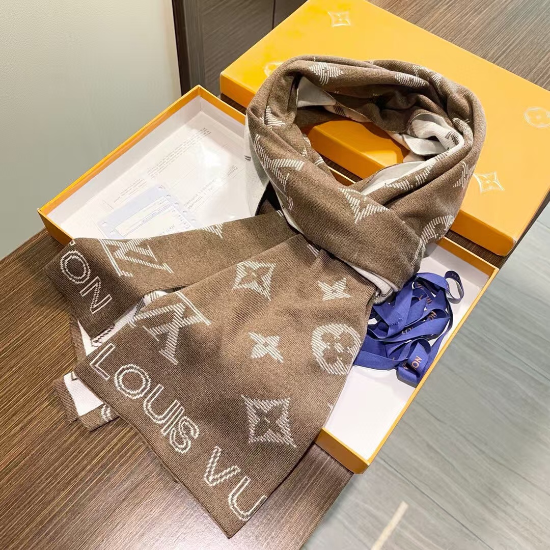 LV プリント ウール スカーフ【50%割引+送料無料】