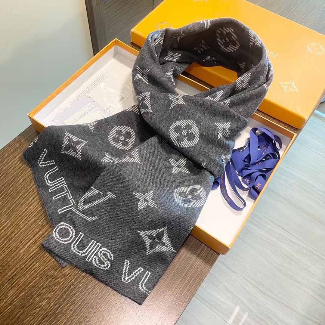 LV プリント ウール スカーフ【50%割引+送料無料】