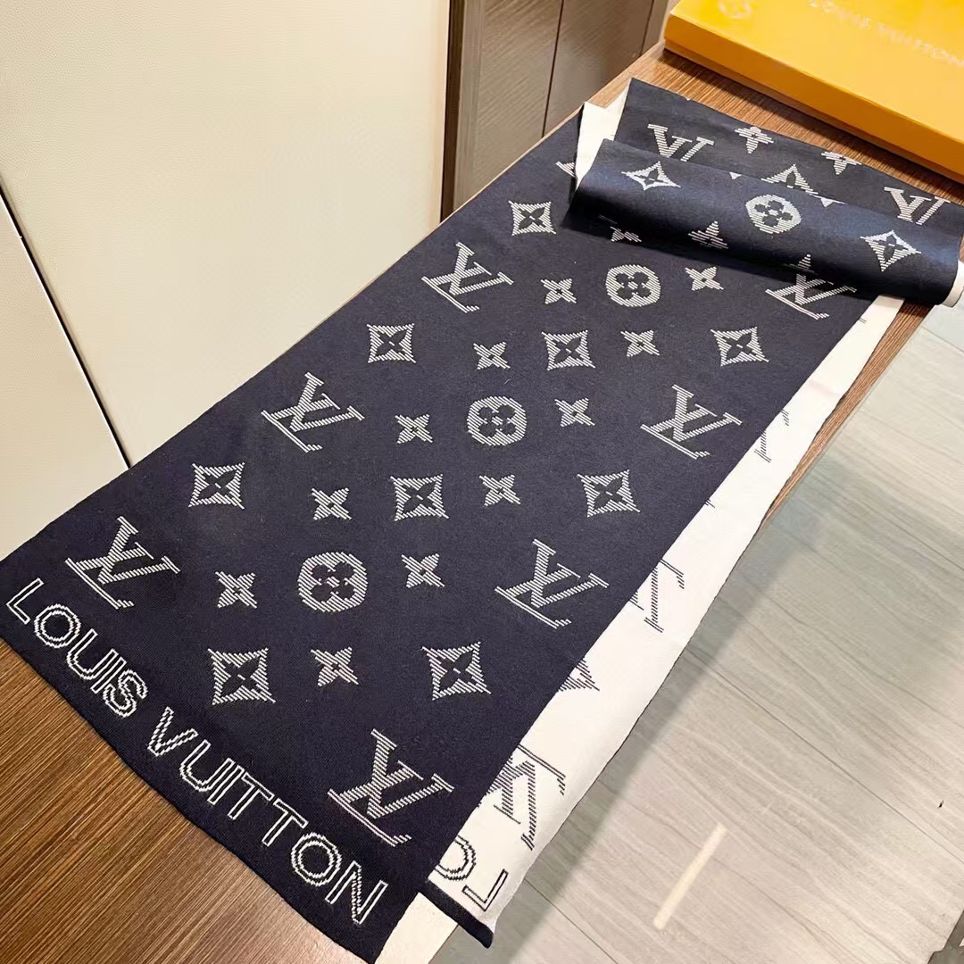 LV プリント ウール スカーフ【50%割引+送料無料】