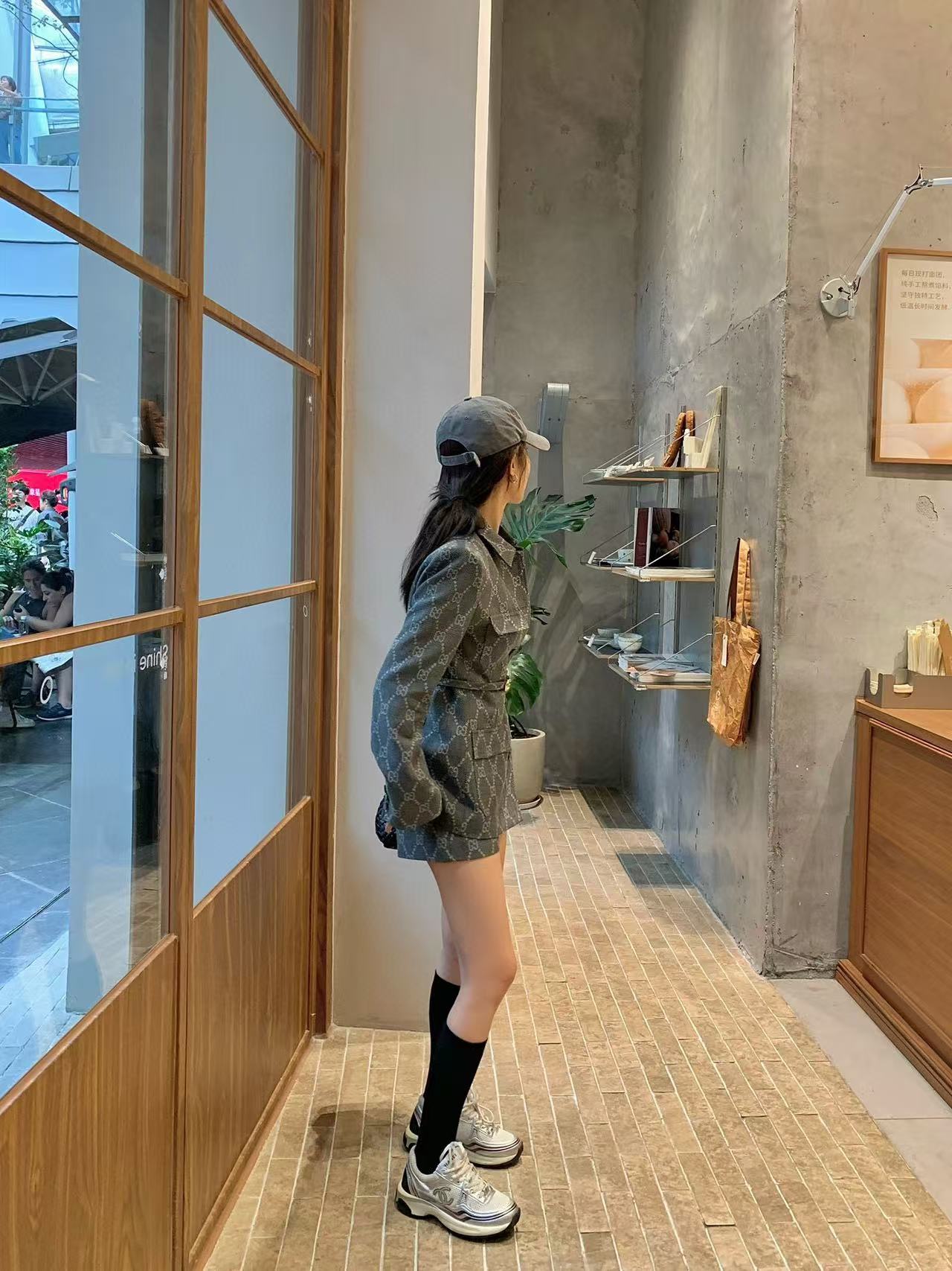 GUCC1 ジャガードデニムジャケット+ショーツ2点セット【50％割引+送料無料】