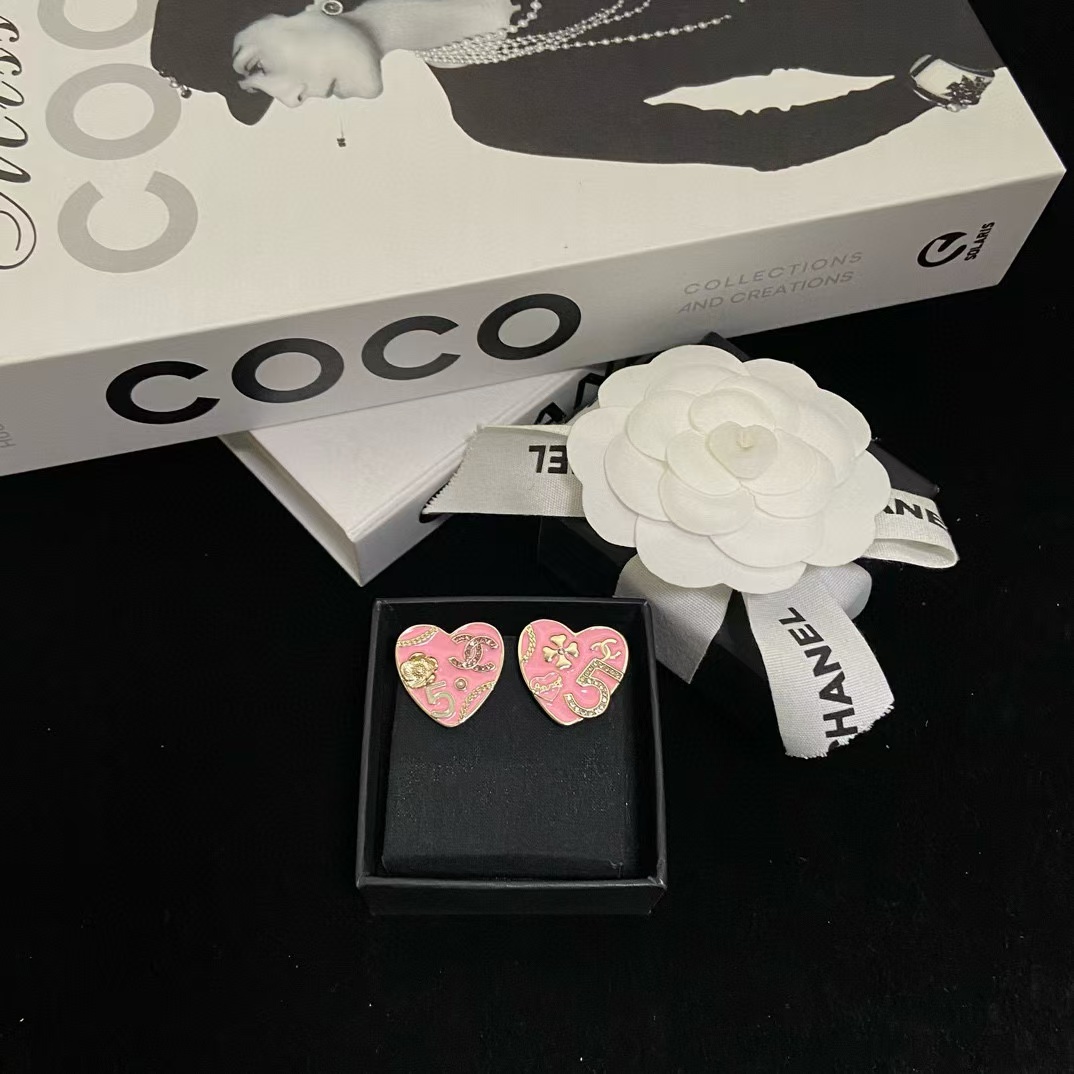 CHANE1 ピンクピーチハートピアス【50％割引+送料無料】