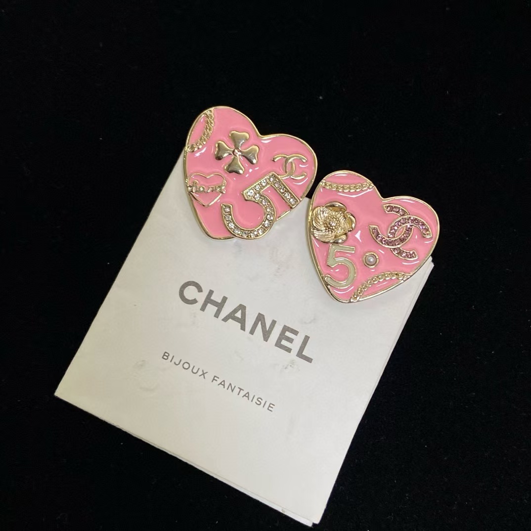 CHANE1 ピンクピーチハートピアス【50％割引+送料無料】