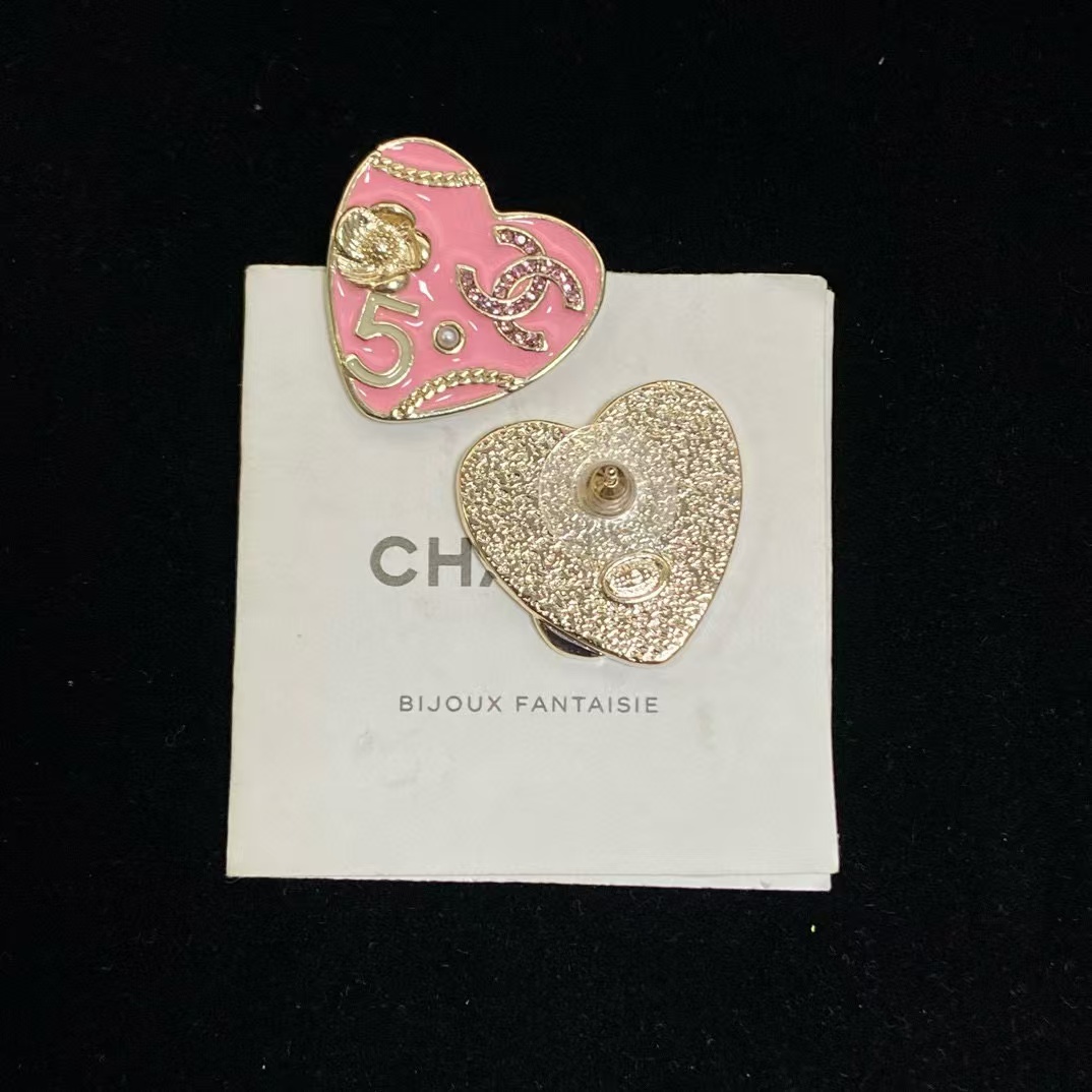 CHANE1 ピンクピーチハートピアス【50％割引+送料無料】