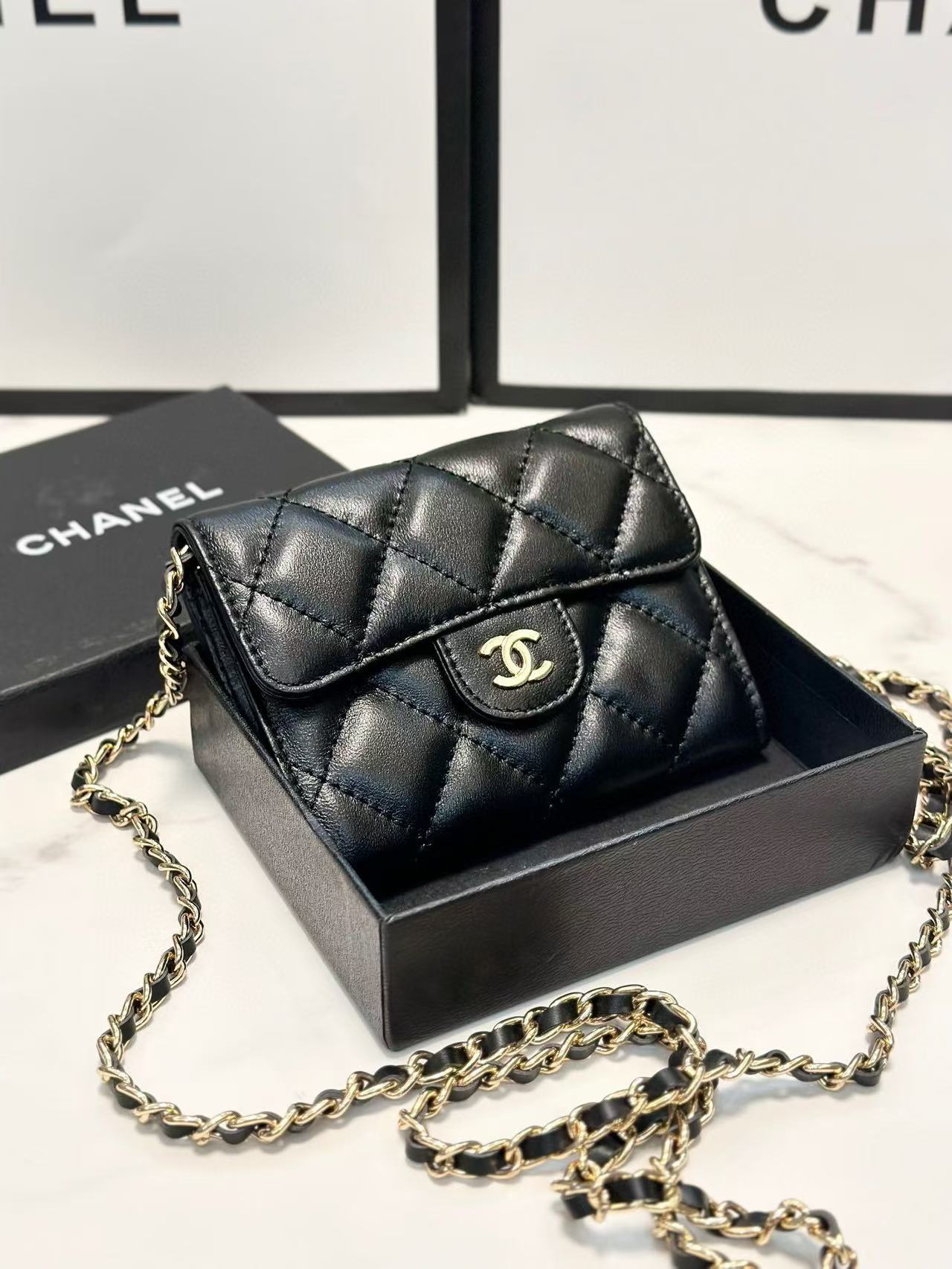 CHANE1 チェーン シープスキン ショルダー クロスボディバッグ【50％割引+送料無料】