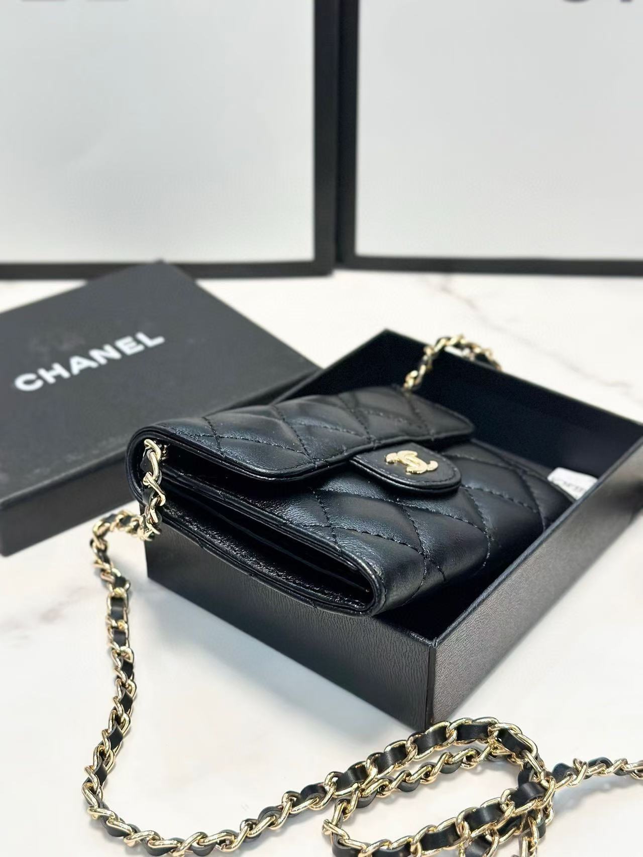 CHANE1 チェーン シープスキン ショルダー クロスボディバッグ【50％割引+送料無料】