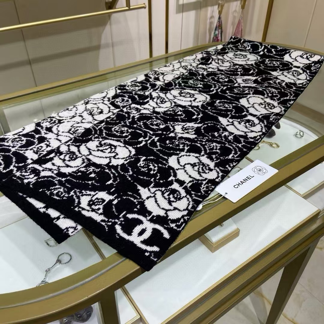 CHANE1 カメリア カシミア スカーフ【50％割引+送料無料】