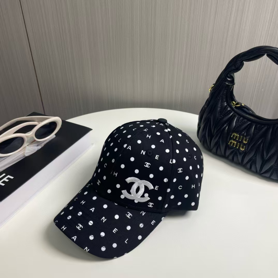 CHANE1 ポルカドット ベースボールキャップ【50％割引+送料無料】