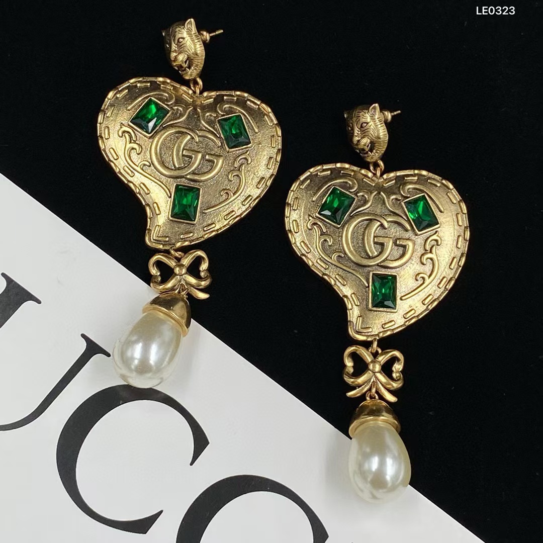 GUCC1 パールハートスタッドピアス【50%割引+送料無料】