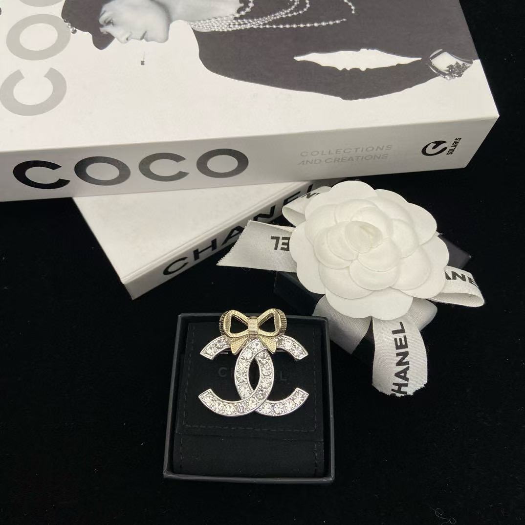 CHANE1 24K ボウブローチ【50％割引+送料無料】