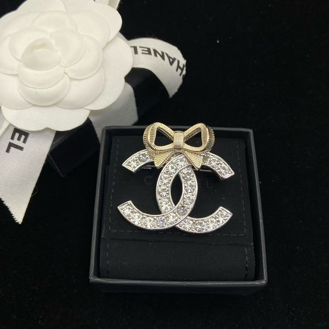 CHANE1 24K ボウブローチ【50%割引+送料無料】