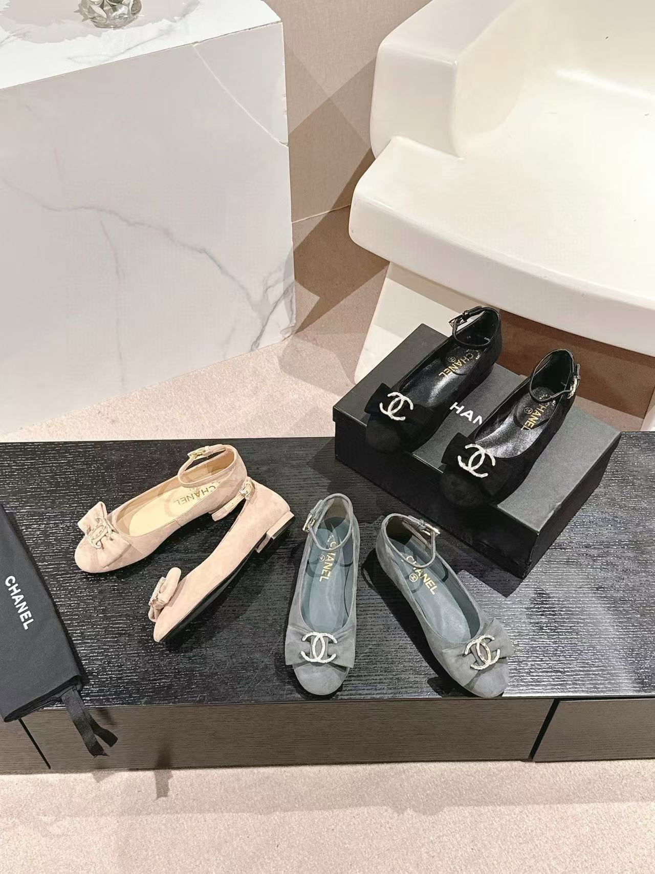 CHANE1 高品質スエードフラットシューズ【50％割引+送料無料】