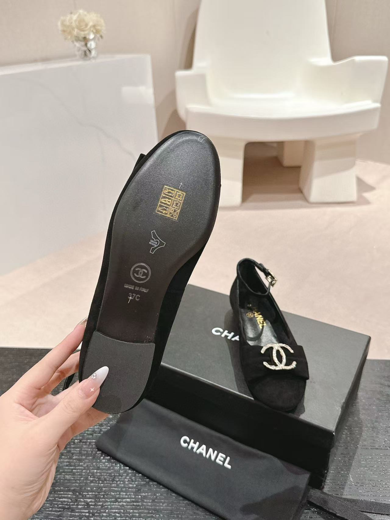 CHANE1 高品質スエードフラットシューズ【50％割引+送料無料】