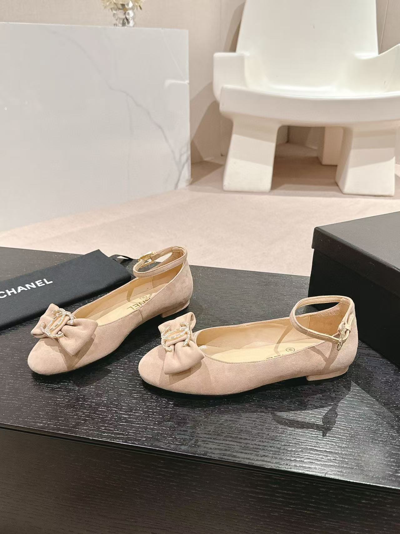 CHANE1 高品質スエードフラットシューズ【50％割引+送料無料】