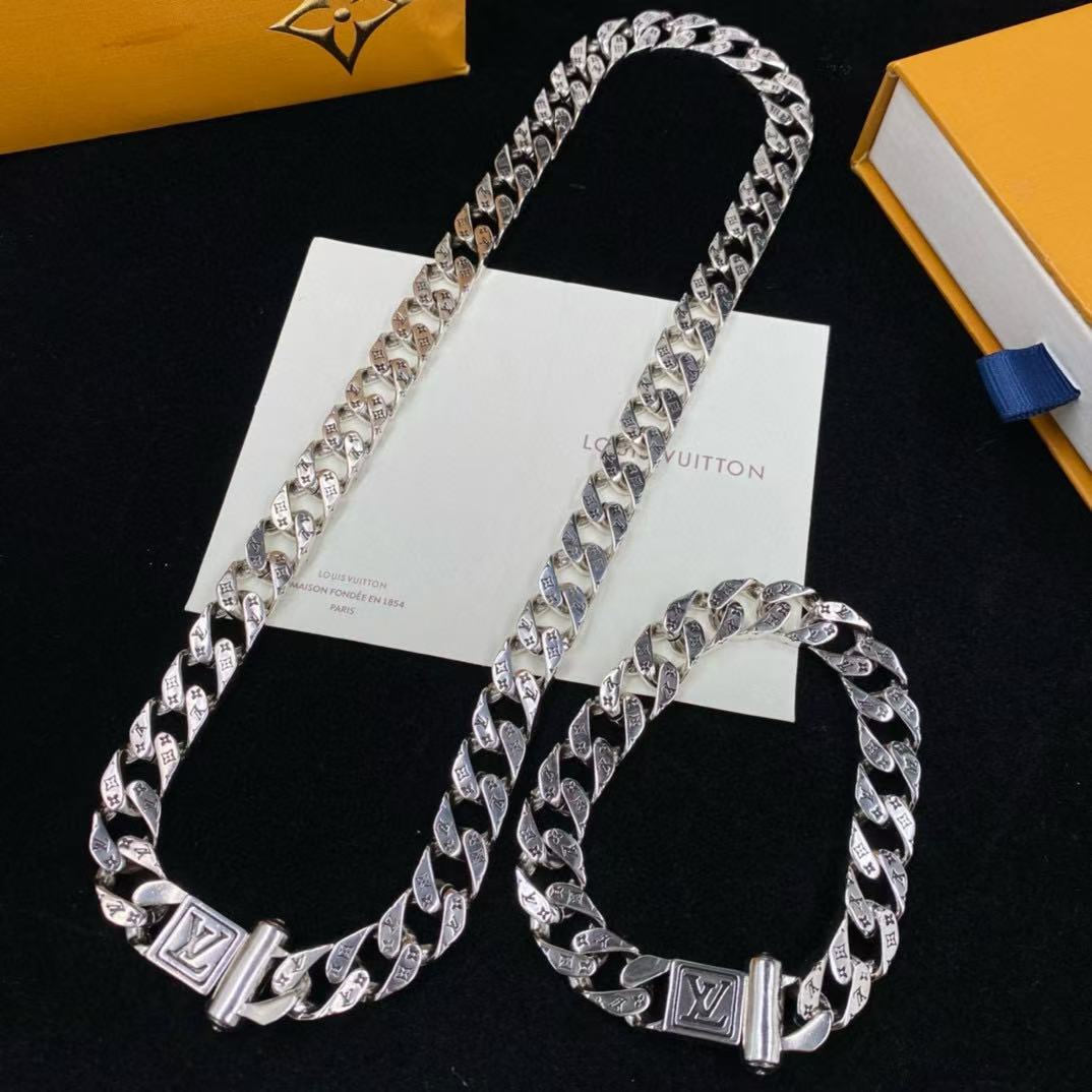 LV ブレスレット+ネックレス 2点セット【50％割引+送料無料】