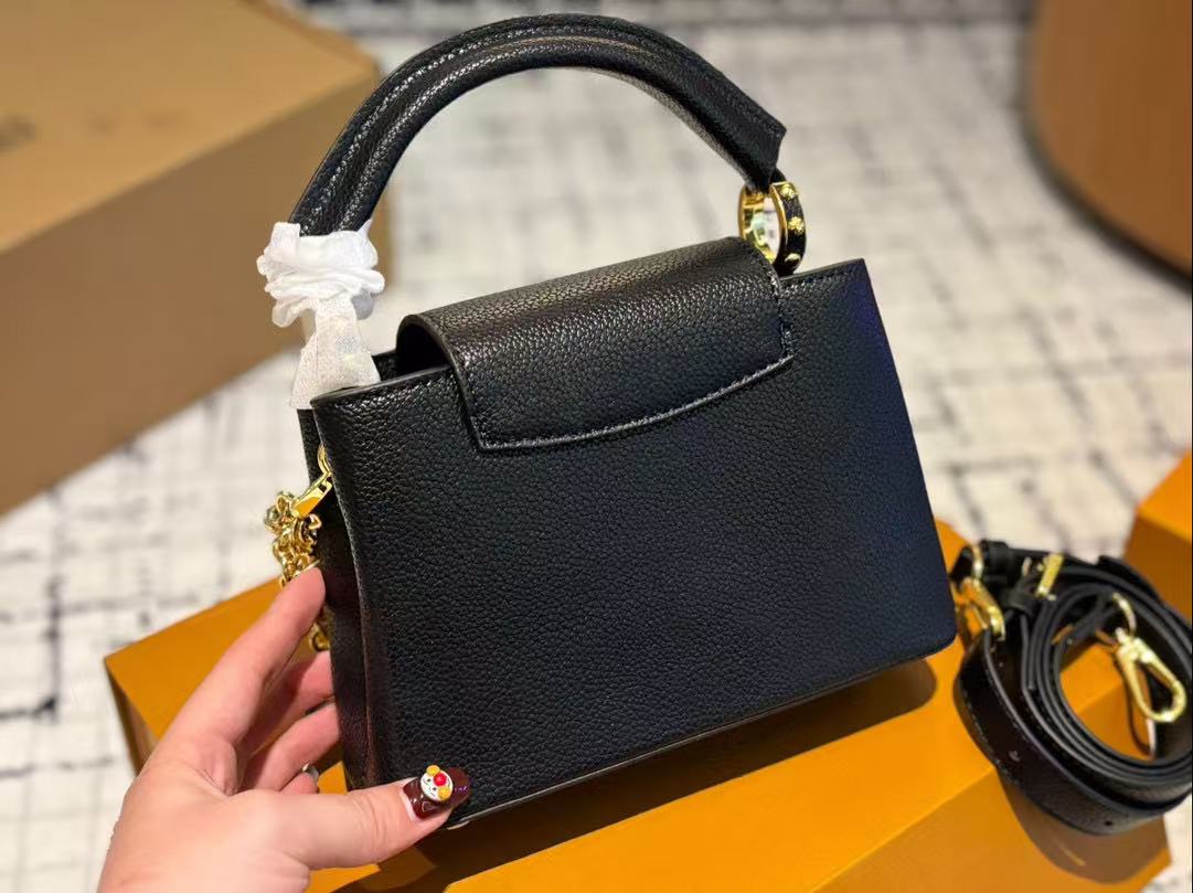 LV レザー チェーン パール ハンドバッグ【50％割引+送料無料】