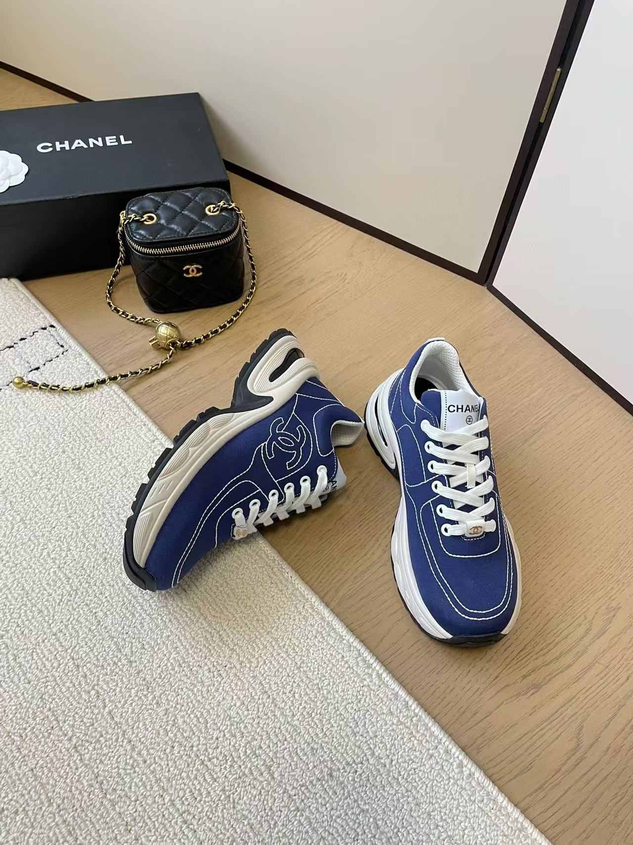 CHANE1 カラーブロック厚底レースアップスニーカー【50％割引+送料無料】