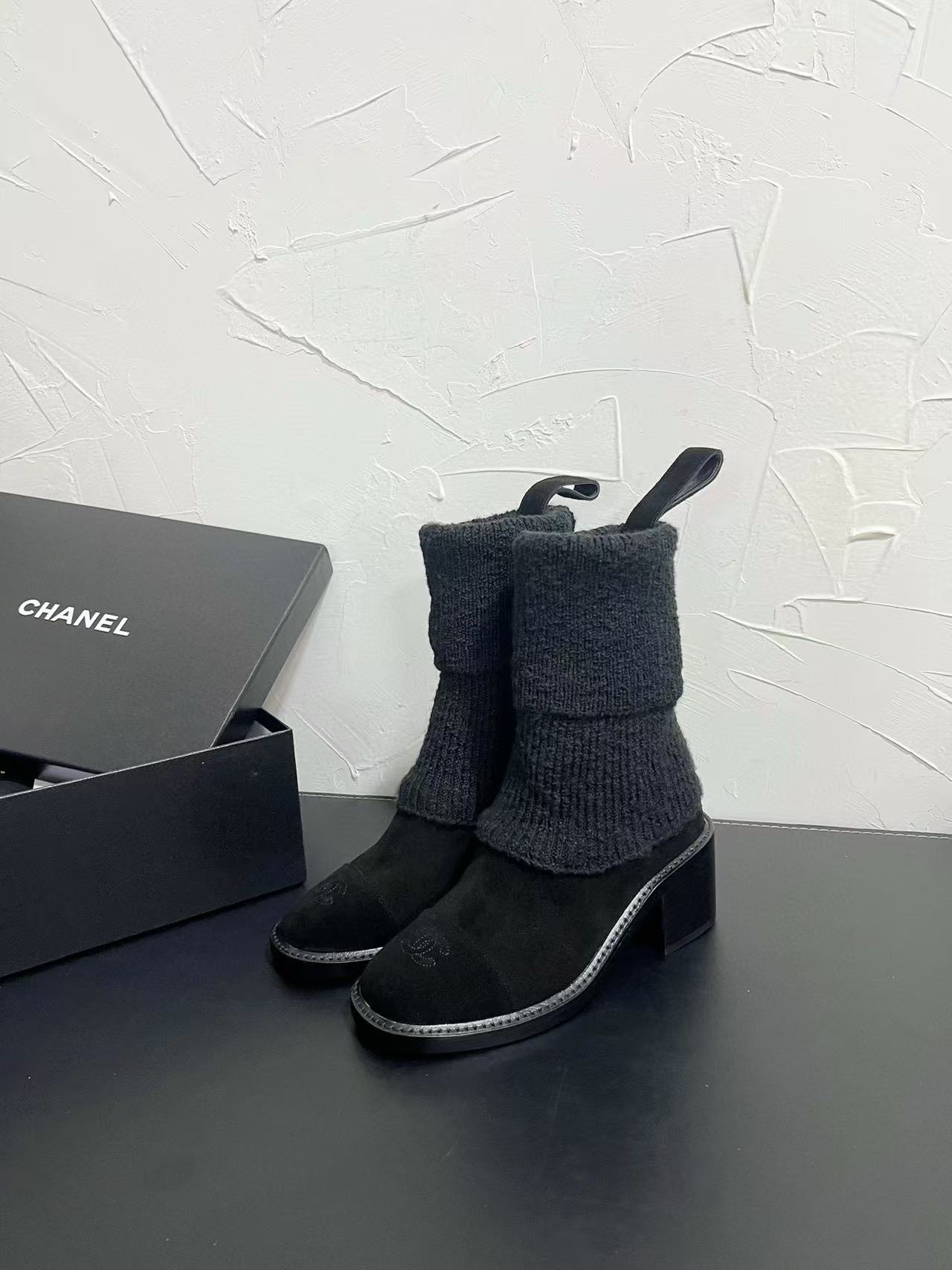 CHANE1 高品質ニットソックスブーツ【50％割引+送料無料】