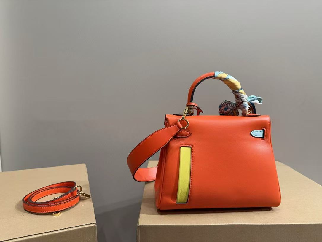 HERME5 kellyオレンジ色のハンドバッグ【50%割引+送料無料】