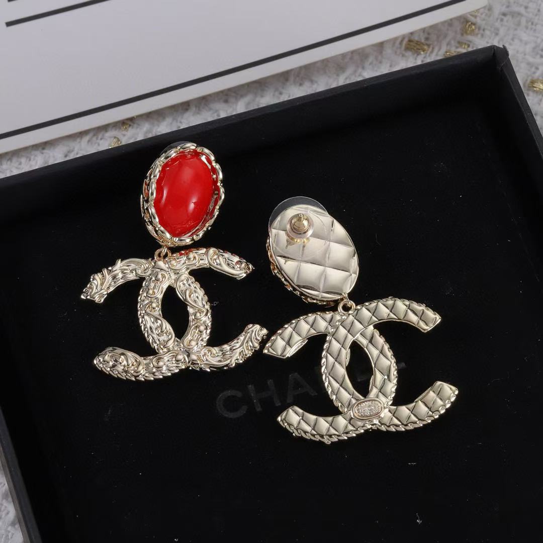 CHANE1 レッドジェムストーン イヤリング【50%割引+送料無料】