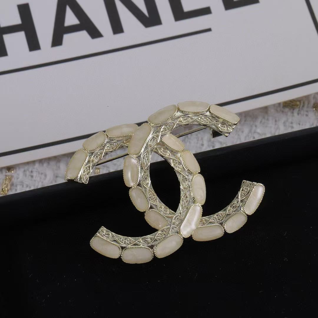 CHANE1 ダブルCロゴブローチ【50％割引+送料無料】