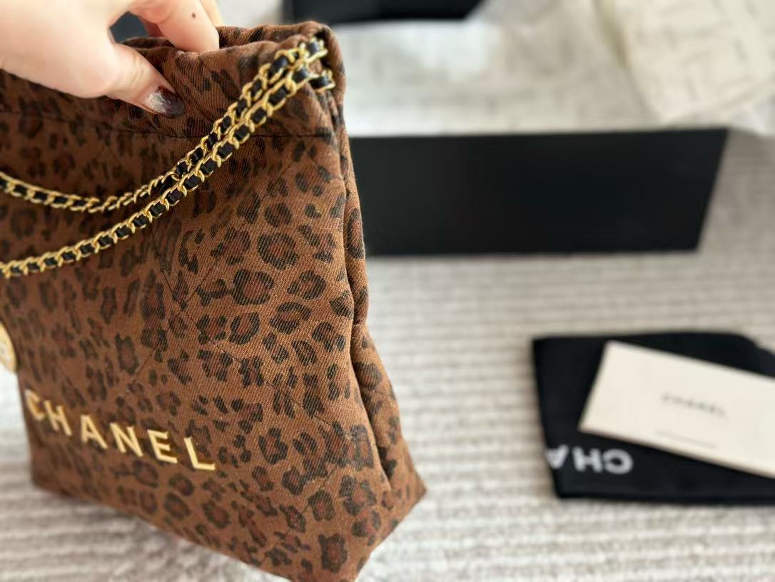 CHANE1 レオパード柄チェーンショッピングバッグ【50％割引+送料無料】