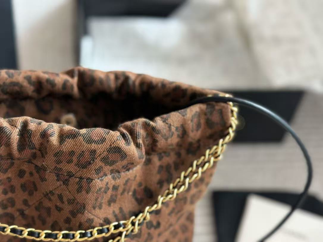 CHANE1 レオパード柄チェーンショッピングバッグ【50％割引+送料無料】