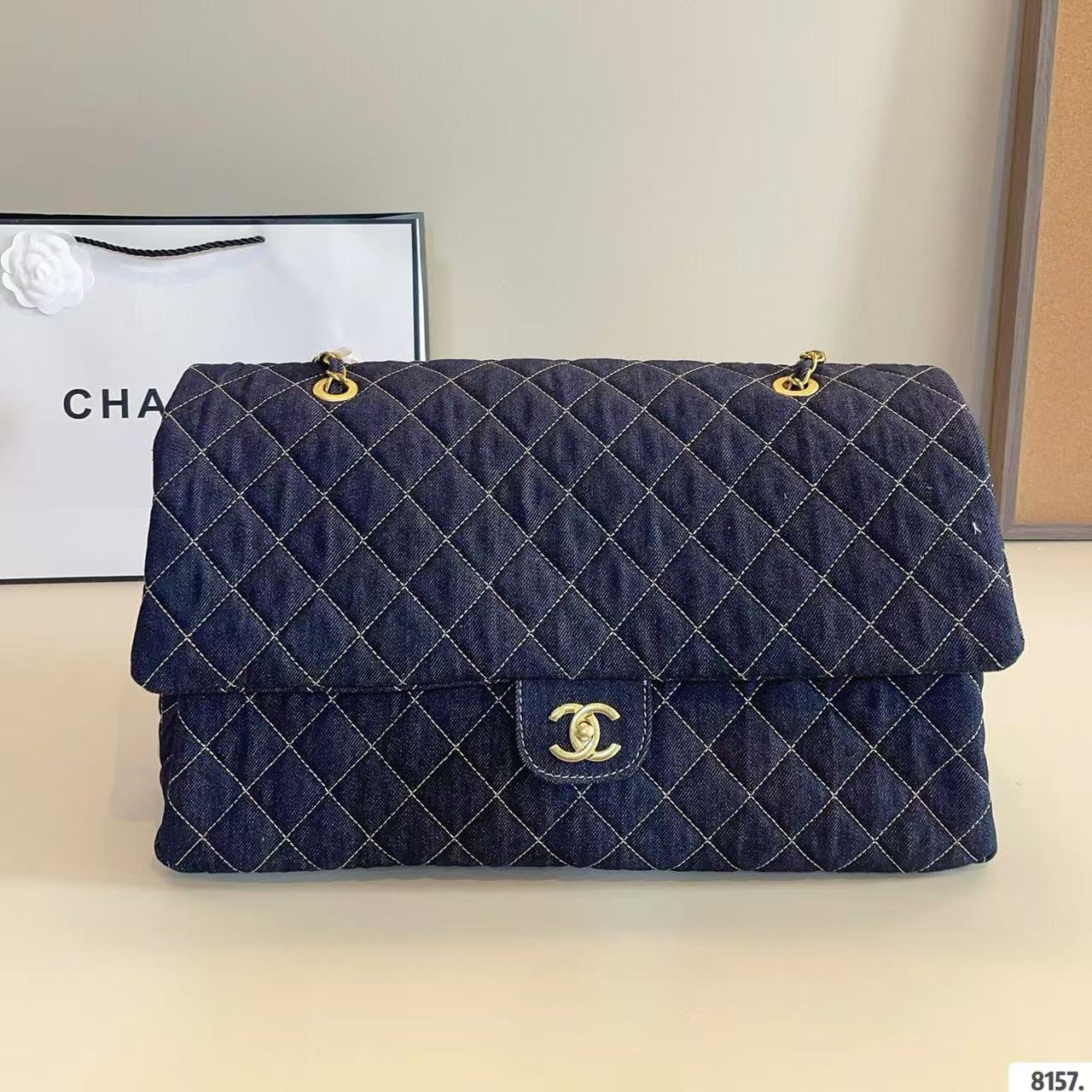 CHANE1 チェーンデニムショッピングバッグ【50％割引+送料無料】