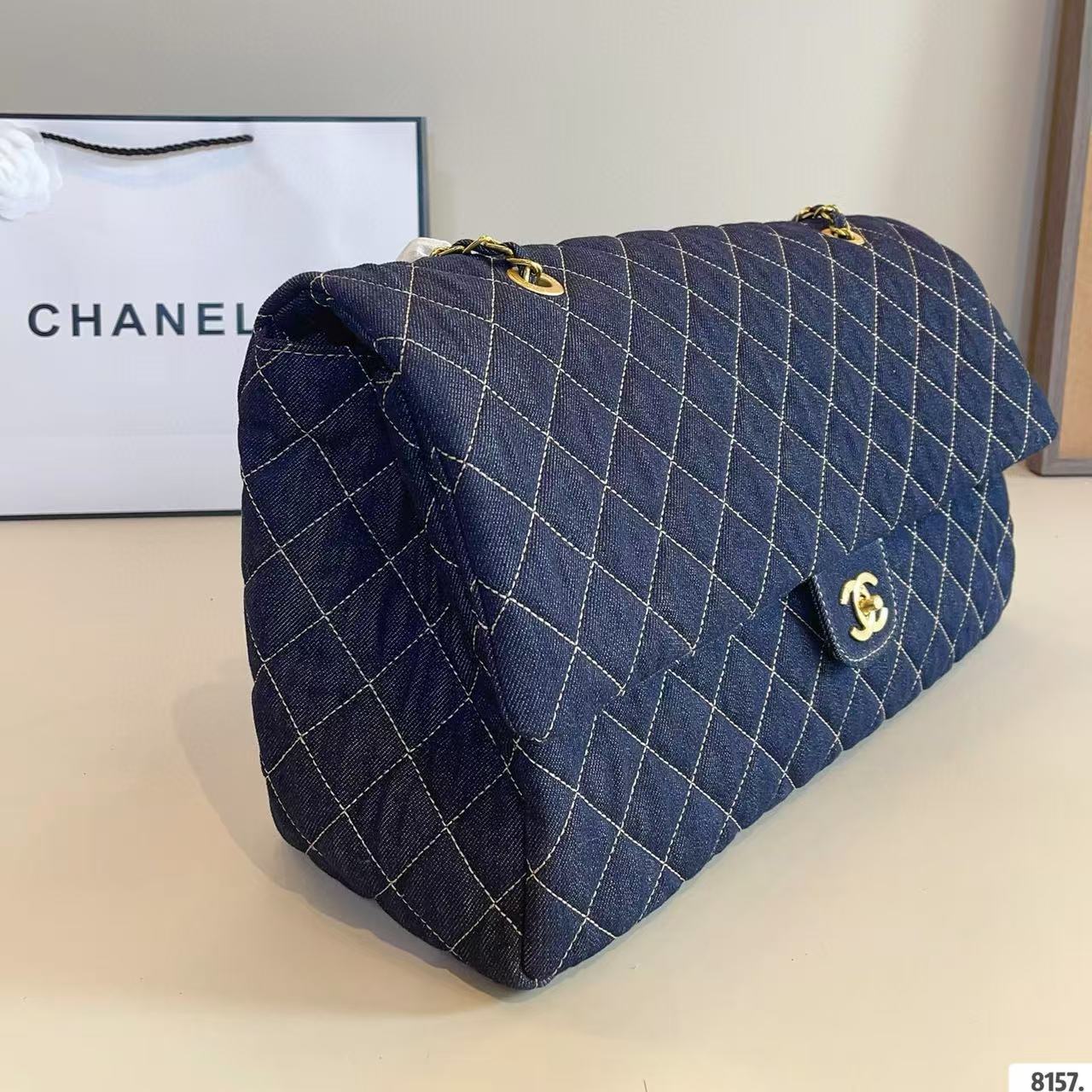 CHANE1 チェーンデニムショッピングバッグ【50％割引+送料無料】