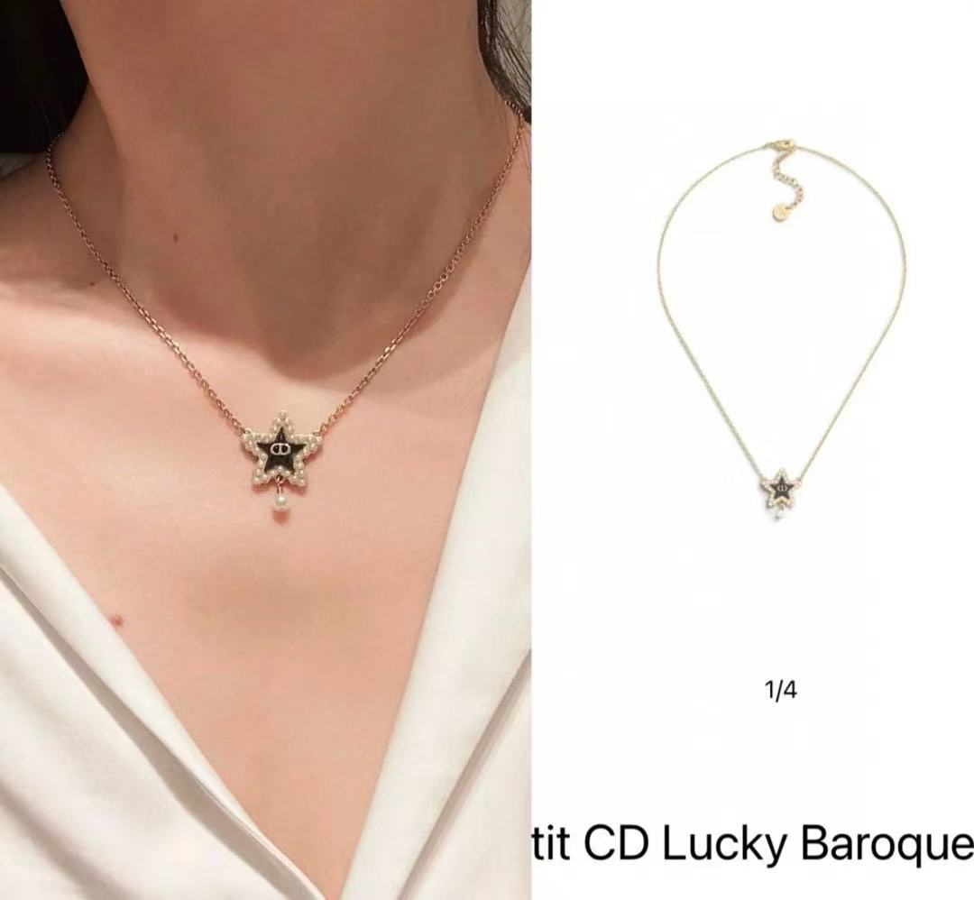 DI0R 五芒星パールブレスレット+ネックレス 2点セット【50％割引+送料無料】