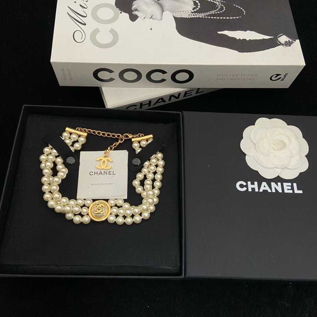 CHANE1 三層パールネックレス【50％割引+送料無料】