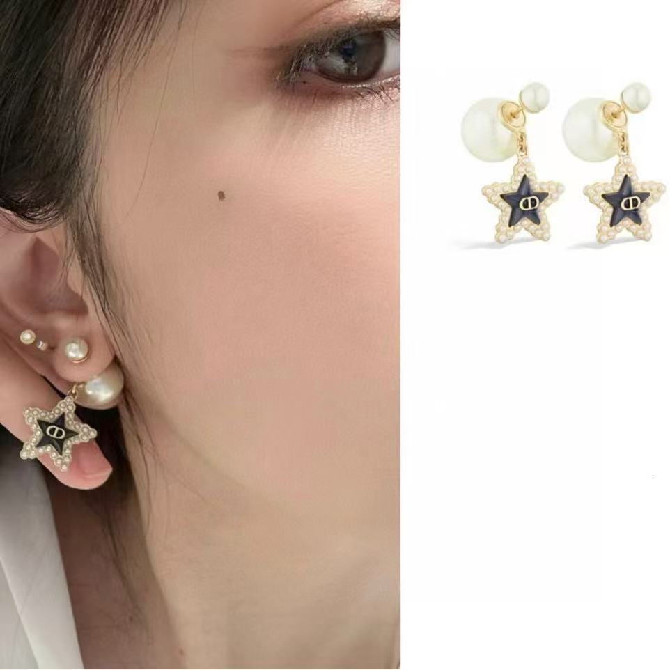 DI0R パール五芒星ピアス【50％割引+送料無料】