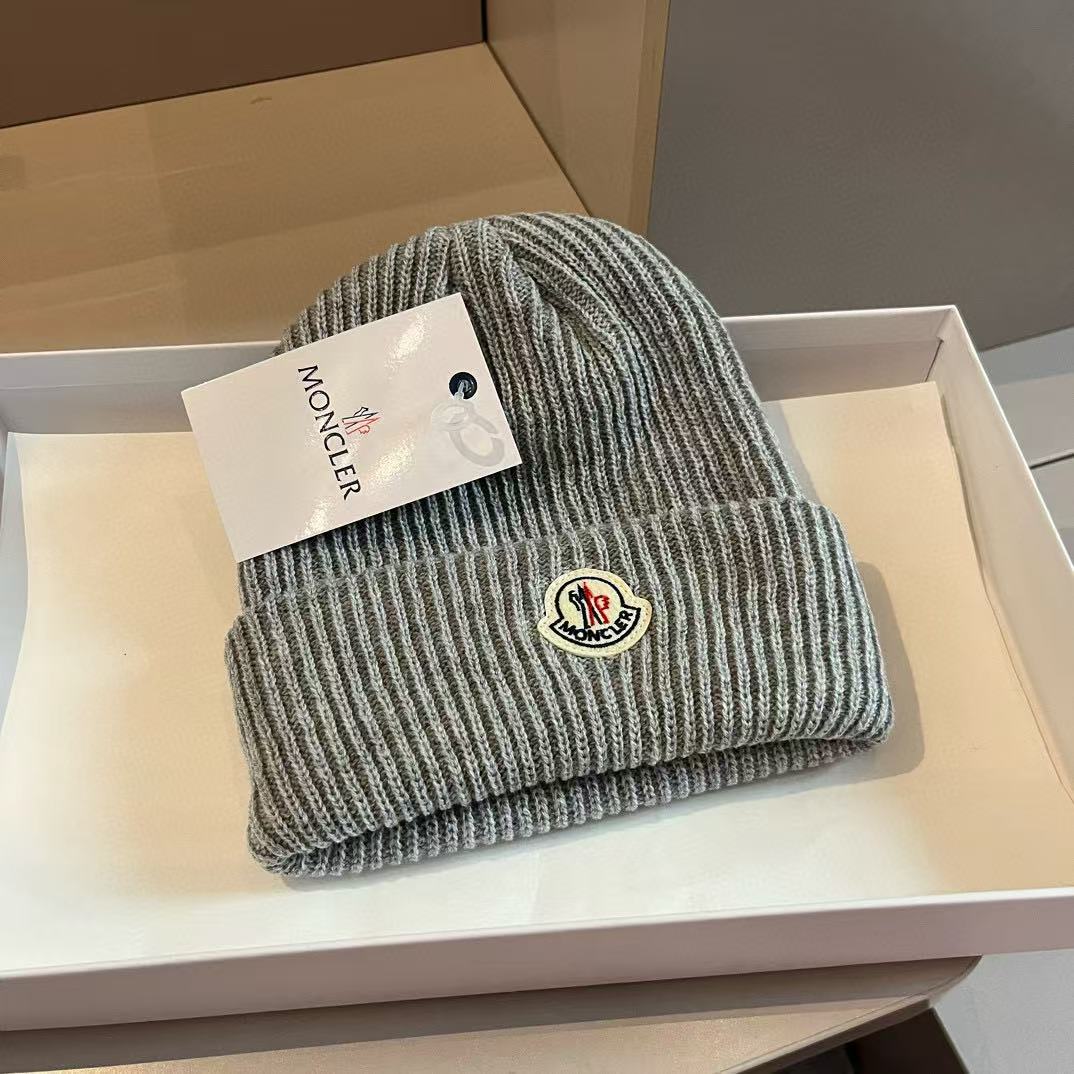 MONCLER シンプルウールハット【50％割引+送料無料】