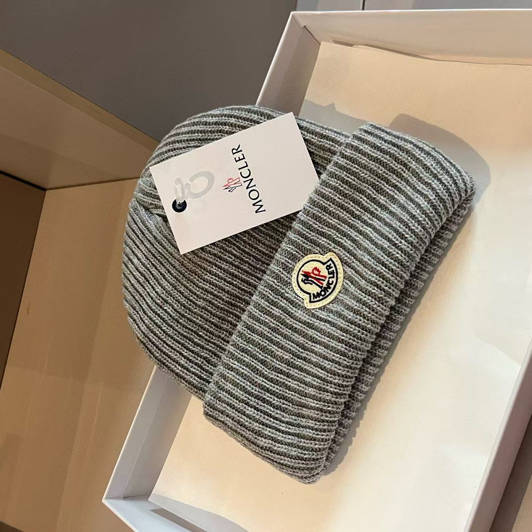 MONCLER シンプルウールハット【50％割引+送料無料】