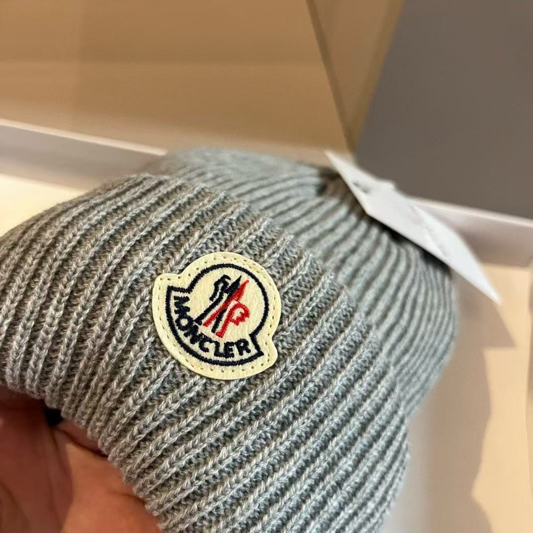 MONCLER シンプルウールハット【50％割引+送料無料】