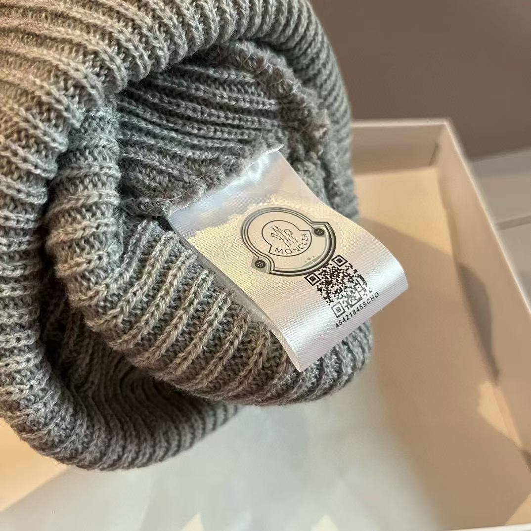 MONCLER シンプルウールハット【50％割引+送料無料】