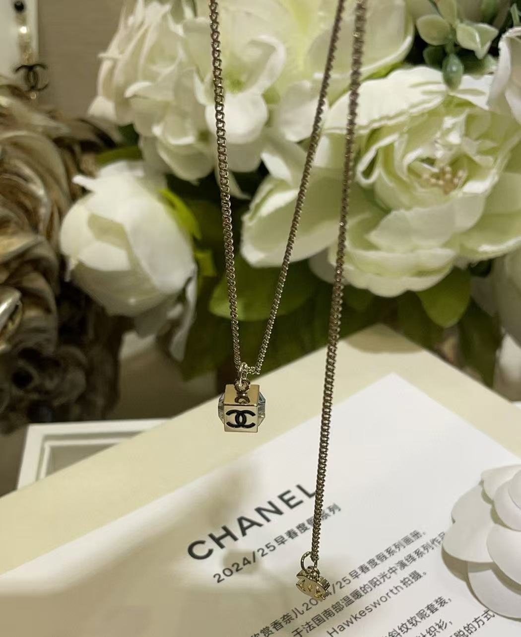 CHANE1 イヤリング+ネックレス 2点セット【50％割引+送料無料】