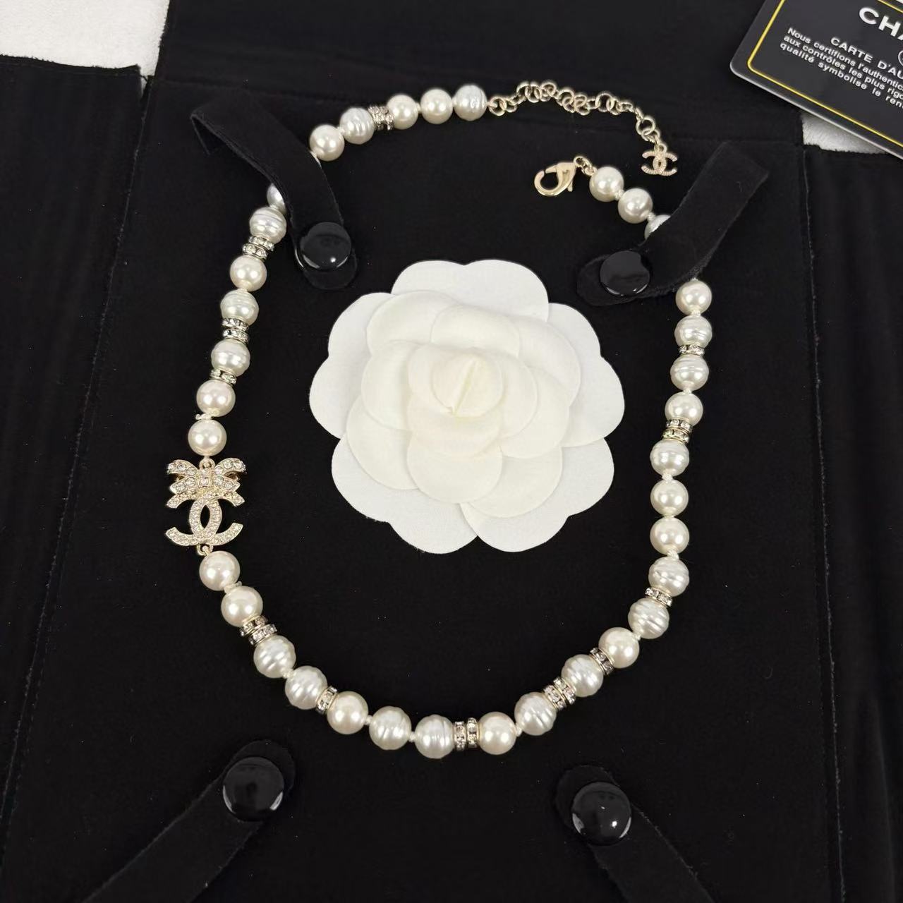 CHANE1 ボウフルダイヤモンドパールネックレス【50％割引+送料無料】