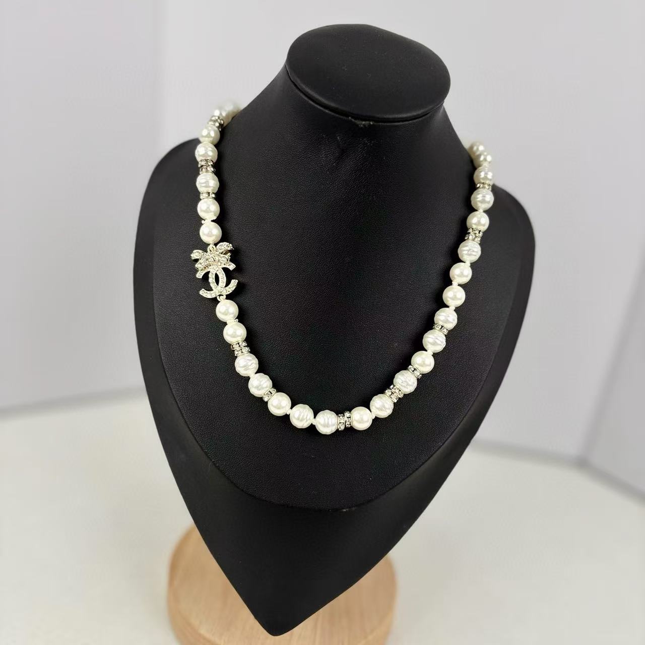 CHANE1 ボウフルダイヤモンドパールネックレス【50％割引+送料無料】