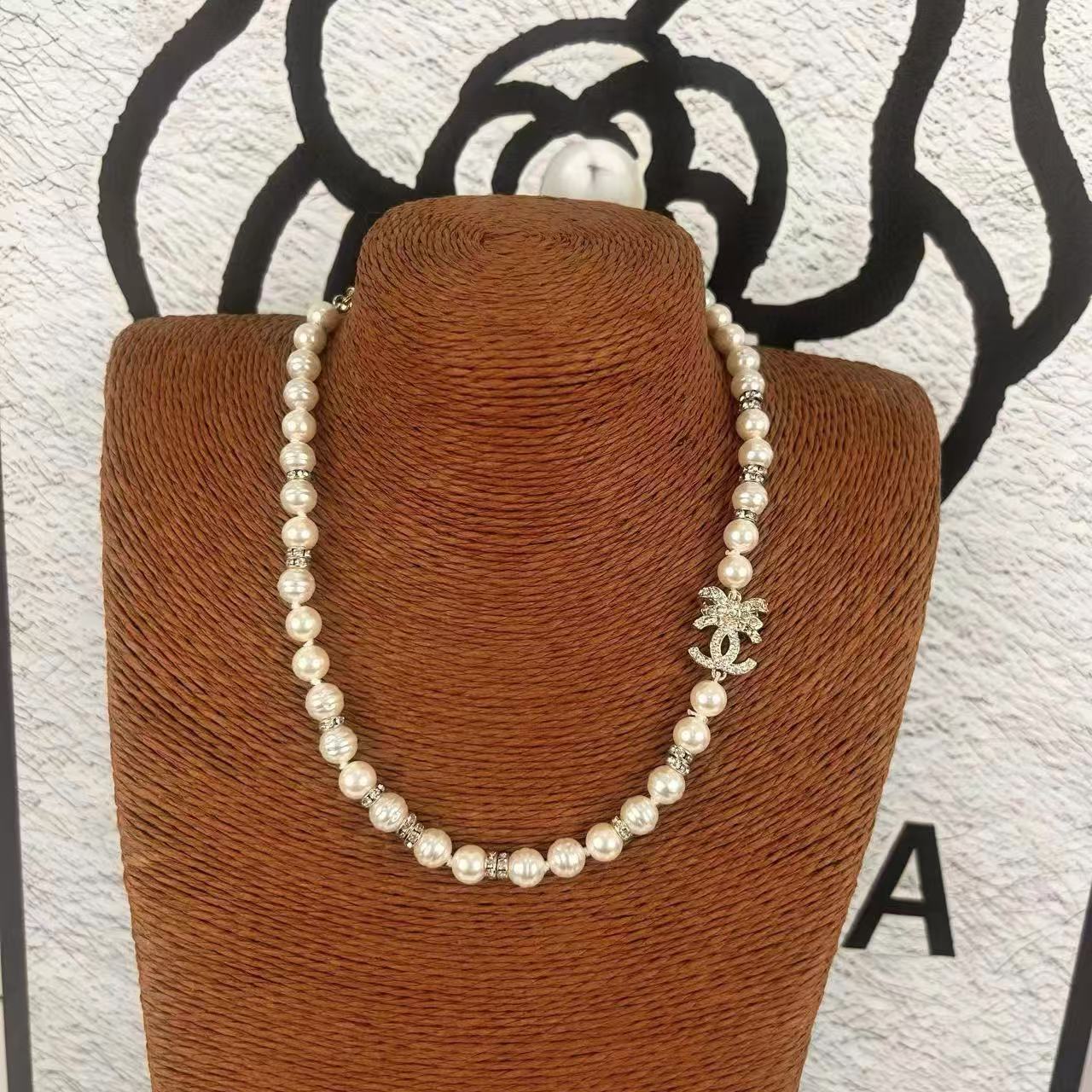 CHANE1 ボウフルダイヤモンドパールネックレス【50％割引+送料無料】