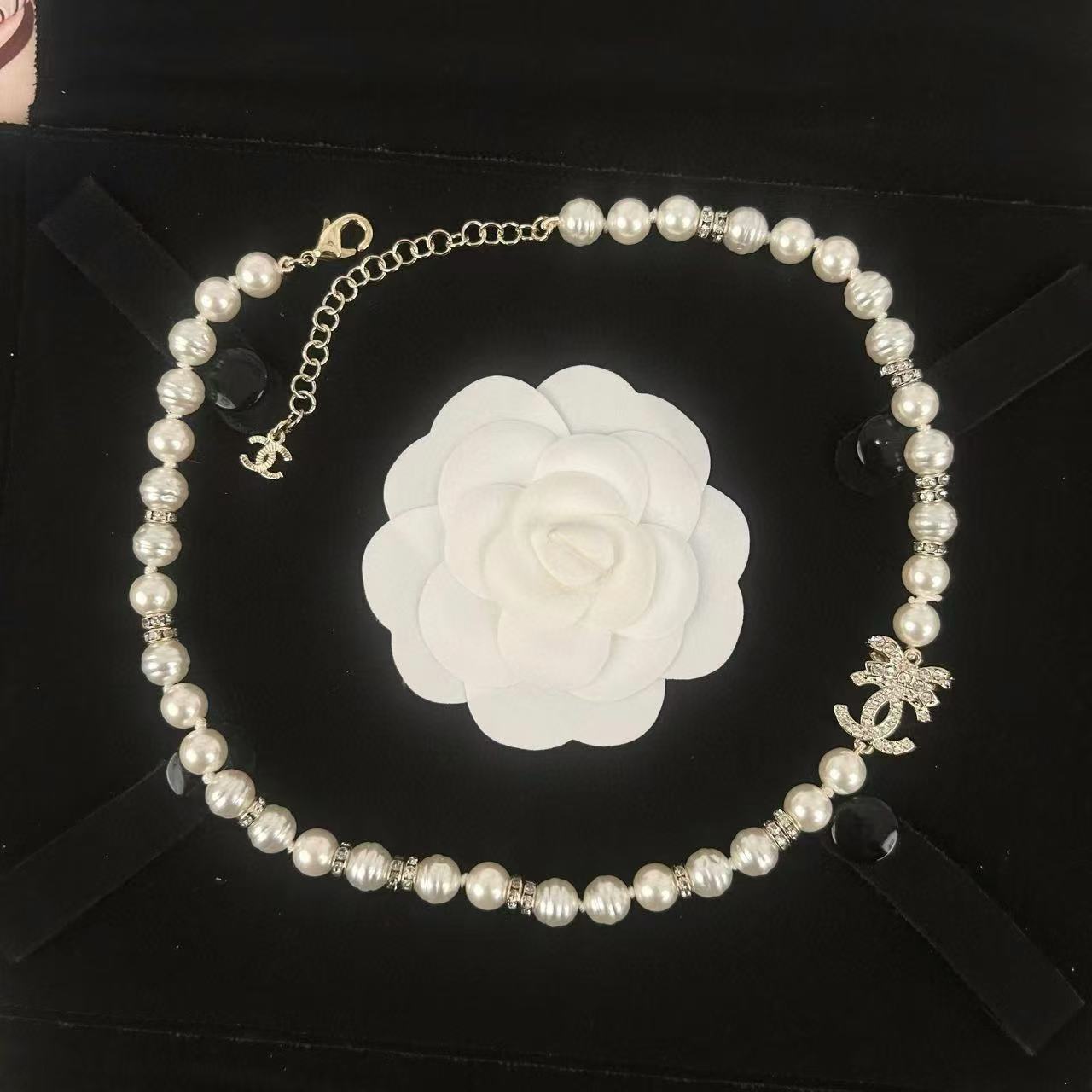 CHANE1 ボウフルダイヤモンドパールネックレス【50％割引+送料無料】