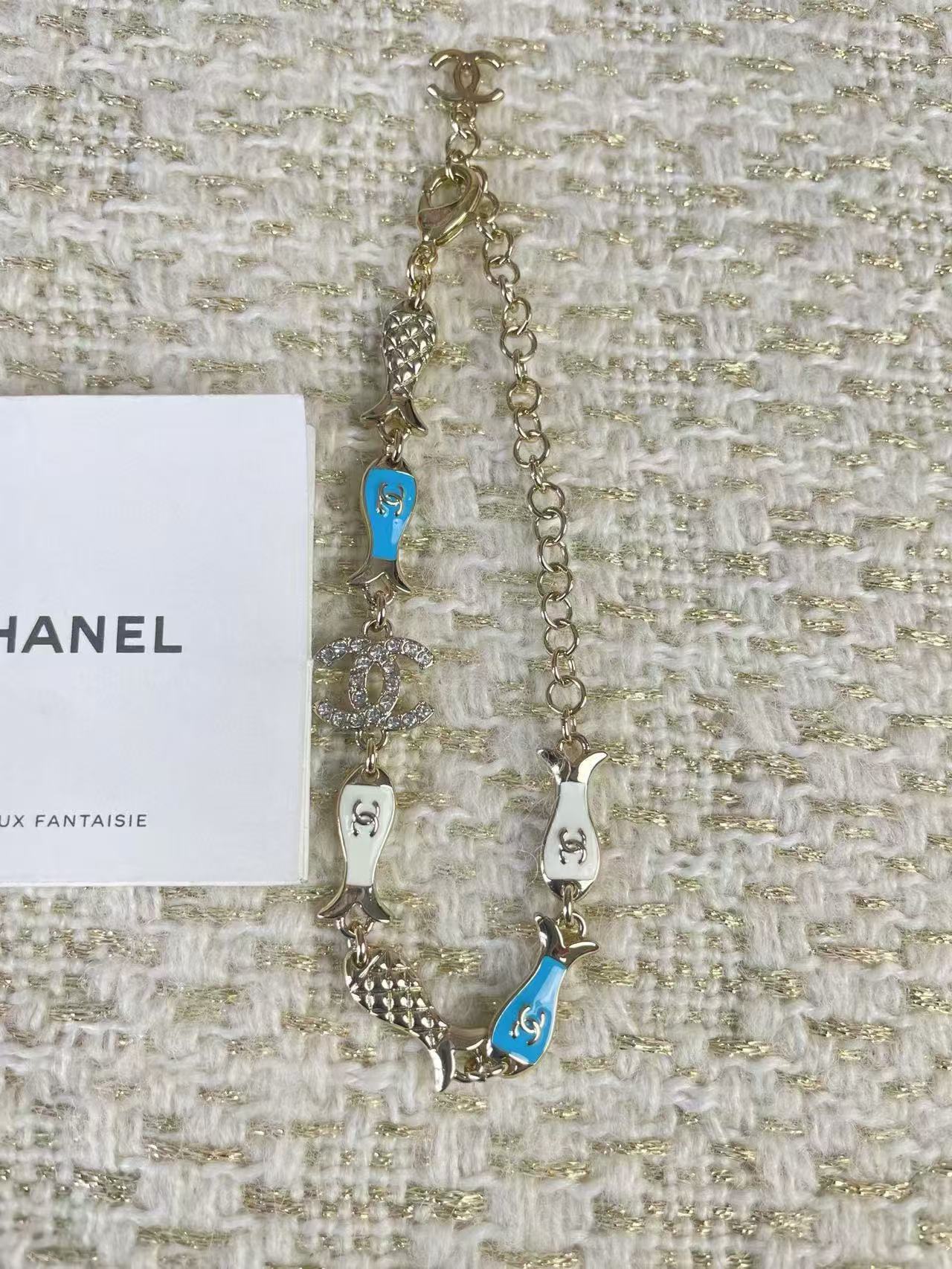 CHANE1 フィッシュエナメルネックレス【50％割引+送料無料】