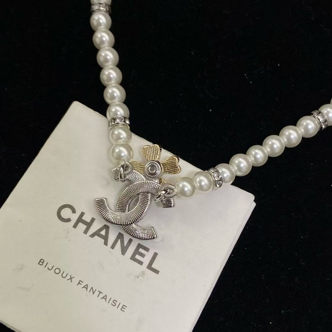 CHANE1 四つ葉のクローバー パールネックレス【50%割引+送料無料】