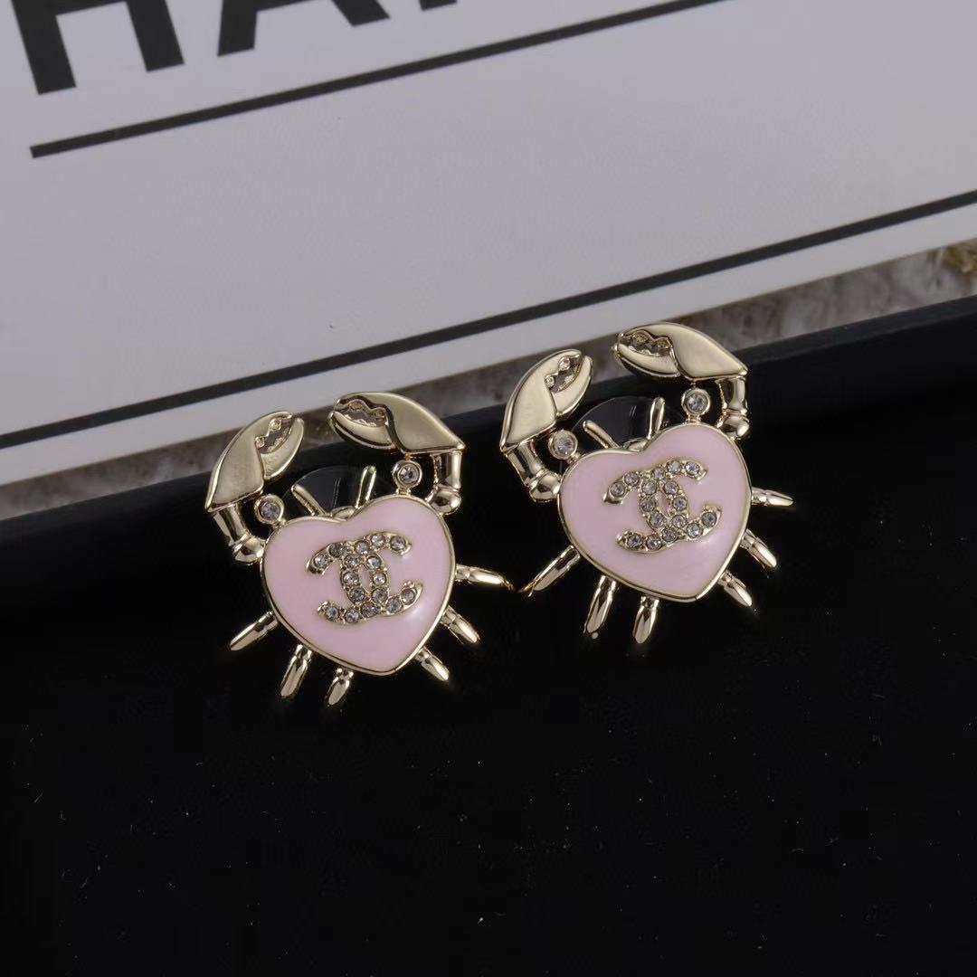 CHANE1 ピンクハート イヤリング【50％割引+送料無料】