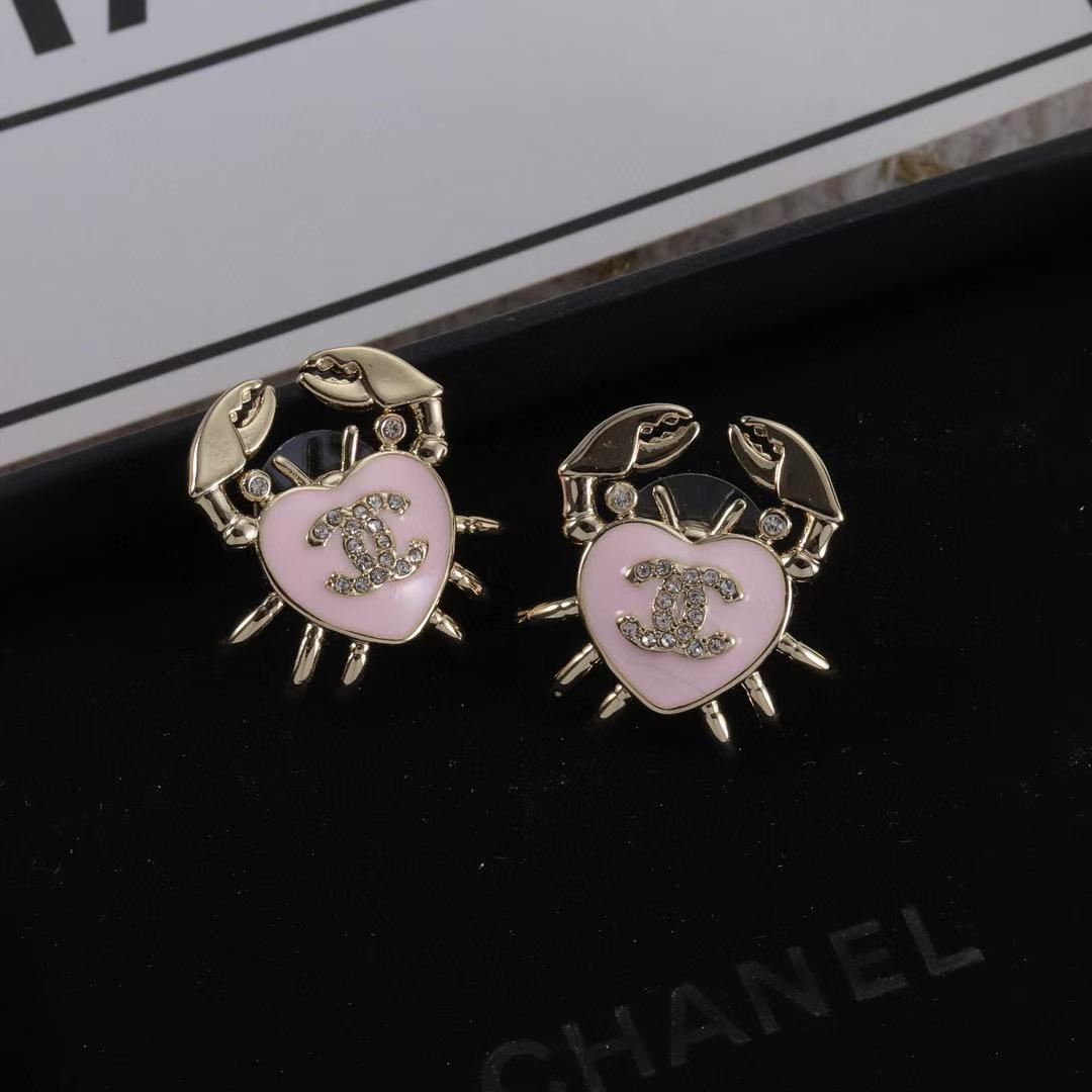 CHANE1 ピンクハート イヤリング【50％割引+送料無料】