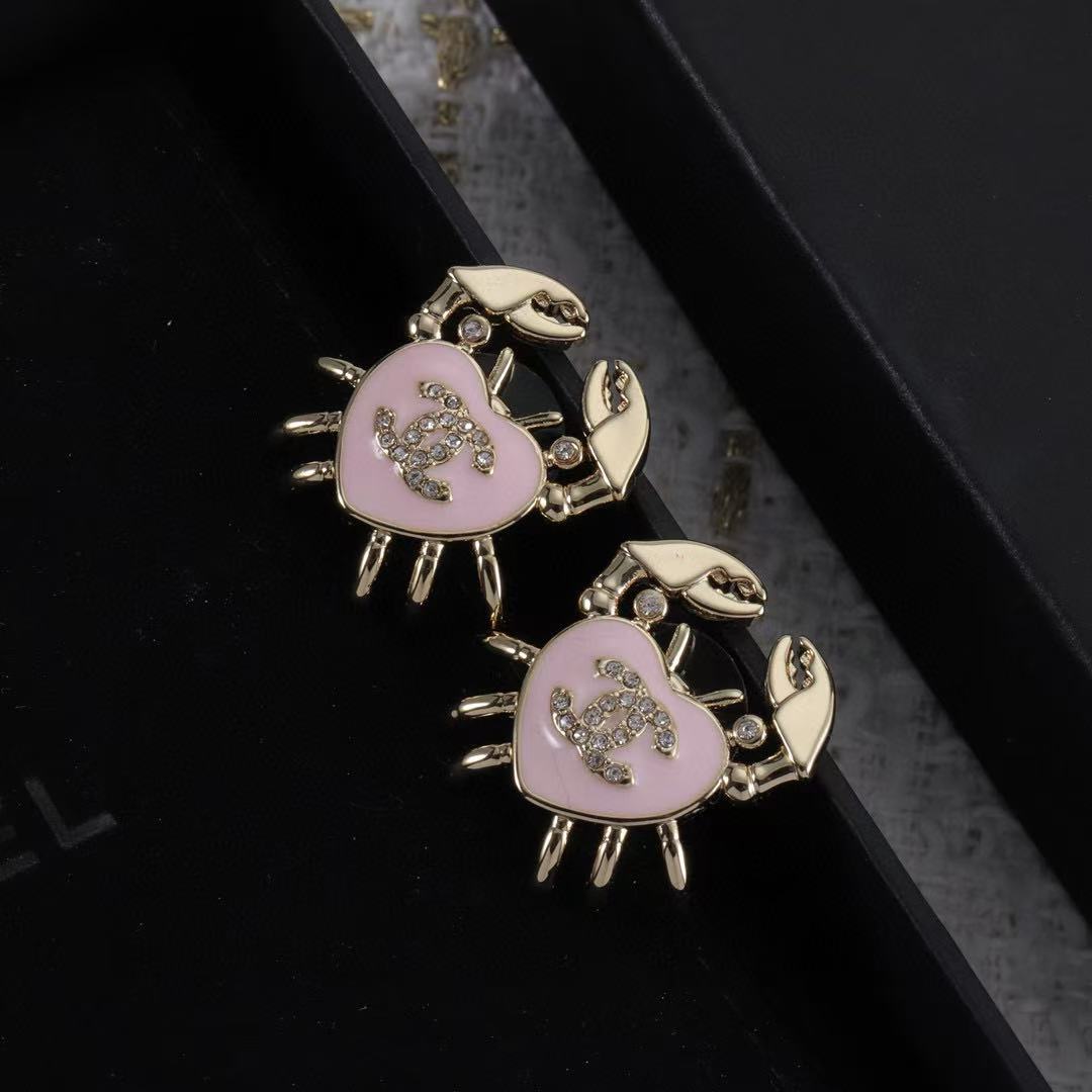 CHANE1 ピンクハート イヤリング【50％割引+送料無料】