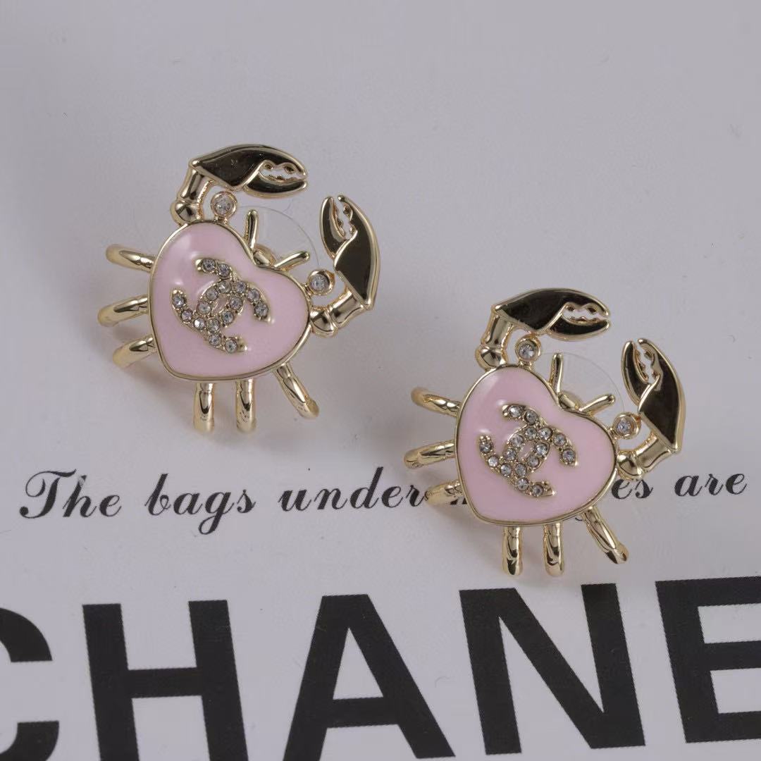 CHANE1 ピンクハート イヤリング【50％割引+送料無料】