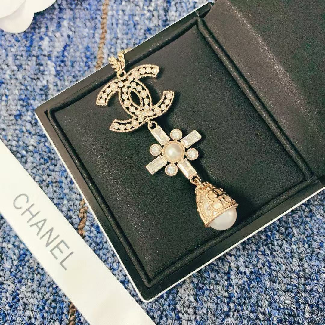 CHANE1 クリスタルパールネックレス【50％割引+送料無料】